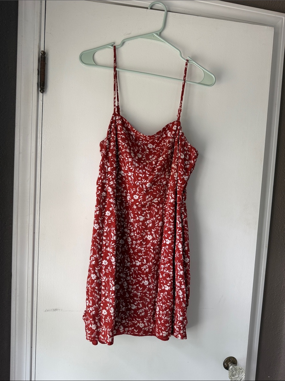 Orange Floral Dress with White flowers